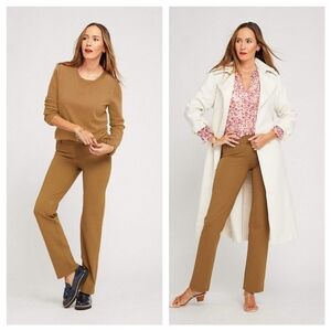 Betabrand Straight Leg DPYP Dress Pant Yoga Pant Nutmeg - L Long